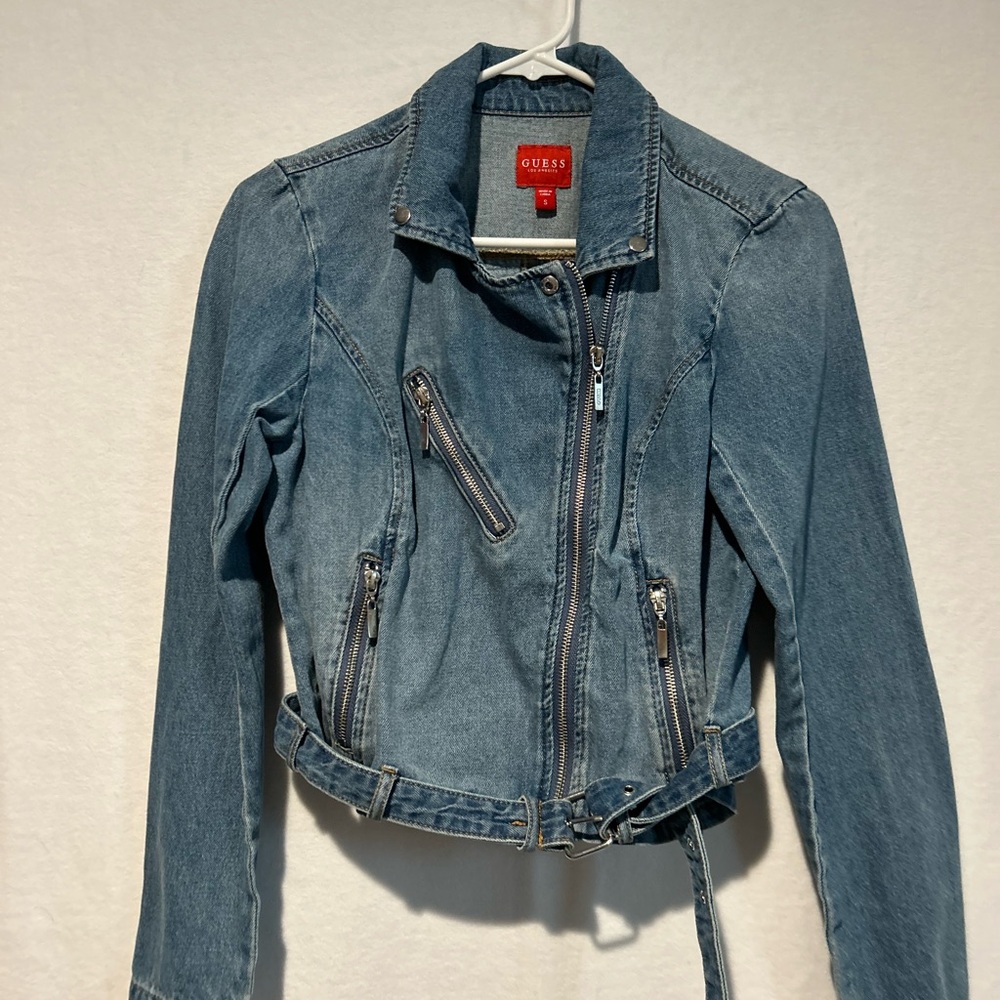 GUESS Asymmetrical Jean Jacket